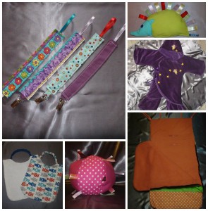 attache tetine bavoir balle doudou chanceliere fait main